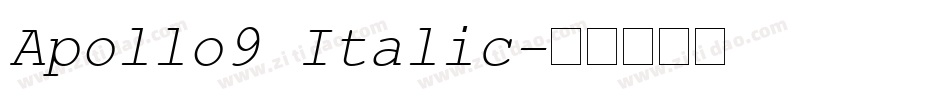 Apollo9 Italic字体转换